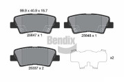BPD2257 Sada brzdových destiček, kotoučová brzda BENDIX Braking