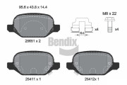 BPD1345 Sada brzdových destiček, kotoučová brzda BENDIX Braking