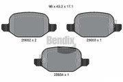 BPD1208 Sada brzdových destiček, kotoučová brzda BENDIX Braking