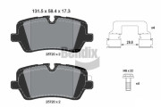 BPD1344 Sada brzdových destiček, kotoučová brzda BENDIX Braking