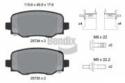 BPD2264 Sada brzdových destiček, kotoučová brzda BENDIX Braking