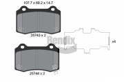 BPD2266 Sada brzdových destiček, kotoučová brzda BENDIX Braking