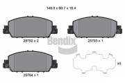 BPD2268 Sada brzdových destiček, kotoučová brzda BENDIX Braking