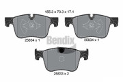 BPD1399 Sada brzdových destiček, kotoučová brzda BENDIX Braking