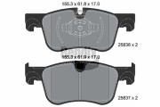 BPD1159 Sada brzdových destiček, kotoučová brzda BENDIX Braking