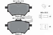 BPD1158 Sada brzdových destiček, kotoučová brzda BENDIX Braking