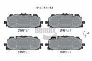 BPD1427 Sada brzdových destiček, kotoučová brzda BENDIX Braking