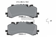 BPD1637 Sada brzdových destiček, kotoučová brzda BENDIX Braking