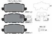 BPD2277 Sada brzdových destiček, kotoučová brzda BENDIX Braking