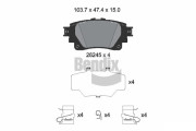 BPD1671 Sada brzdových destiček, kotoučová brzda BENDIX Braking