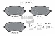BPD1651 Sada brzdových destiček, kotoučová brzda BENDIX Braking