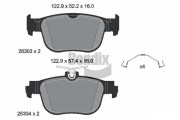BPD1652 Sada brzdových destiček, kotoučová brzda BENDIX Braking