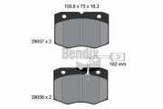 BPD2281 Sada brzdových destiček, kotoučová brzda BENDIX Braking