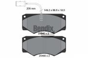 BPD2282 Sada brzdových destiček, kotoučová brzda BENDIX Braking