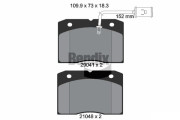 BPD2283 Sada brzdových destiček, kotoučová brzda BENDIX Braking
