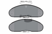 BPD2284 Sada brzdových destiček, kotoučová brzda BENDIX Braking