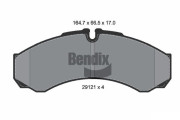 BPD1151 Sada brzdových destiček, kotoučová brzda BENDIX Braking