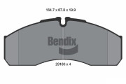 BPD1495 Sada brzdových destiček, kotoučová brzda BENDIX Braking