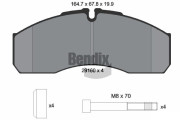 BPD1593 Sada brzdových destiček, kotoučová brzda BENDIX Braking