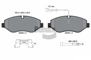 BPD1268 Sada brzdových destiček, kotoučová brzda BENDIX Braking