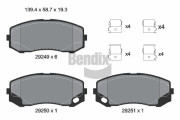 BPD2294 Sada brzdových destiček, kotoučová brzda BENDIX Braking