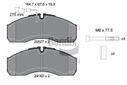 BPD2295 Sada brzdových destiček, kotoučová brzda BENDIX Braking