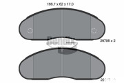 BPD2296 Sada brzdových destiček, kotoučová brzda BENDIX Braking