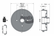 BDM1005 Brzdový buben BENDIX Braking