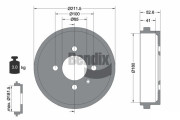 BDM1052 Brzdový buben BENDIX Braking
