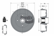 BDM1128 Brzdový buben BENDIX Braking