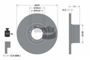 BDS2123 Brzdový kotouč BENDIX Braking