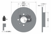 BDS1033 Brzdový kotouč BENDIX Braking