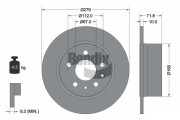 BDS1712 Brzdový kotouč BENDIX Braking
