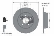 BDS1124 Brzdový kotouč BENDIX Braking