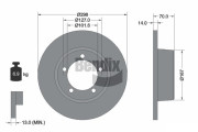 BDS1769 Brzdový kotouč BENDIX Braking