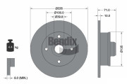 BDS1399 Brzdový kotouč BENDIX Braking