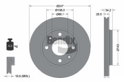 BDS1034 Brzdový kotouč BENDIX Braking