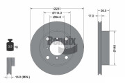 BDS1688 Brzdový kotouč BENDIX Braking