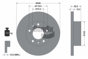 BDS1342 Brzdový kotouč BENDIX Braking