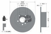 BDS1506 Brzdový kotouč BENDIX Braking