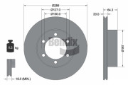 BDS1929 Brzdový kotouč BENDIX Braking