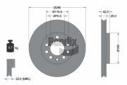 BDS1069 Brzdový kotouč BENDIX Braking