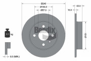 BDS1249 Brzdový kotouč BENDIX Braking