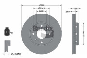 BDS1671 Brzdový kotouč BENDIX Braking