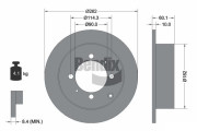 BDS1868 Brzdový kotouč BENDIX Braking