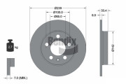 BDS1668 Brzdový kotouč BENDIX Braking