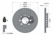 BDS1939 Brzdový kotouč BENDIX Braking