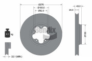 BDS1336 Brzdový kotouč BENDIX Braking