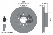 BDS1545RHC Brzdový kotouč BENDIX Braking