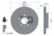 BDS1672 Brzdový kotouč BENDIX Braking